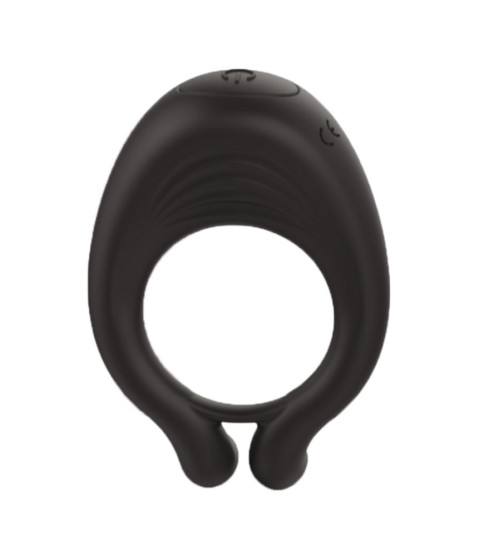 OCTAVE, Cockring Noir dans un silicone médical doux avec 1 mode de vibration - COR035BLK